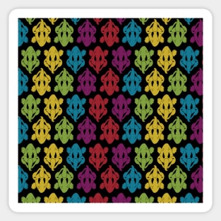 Technicolor Elephants Pattern Sticker